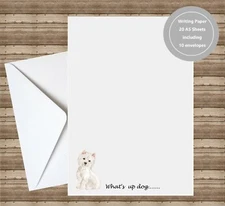 West Highland Terrier Dog Writing Paper With Envelopes Handmade Craft