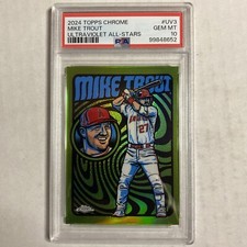 2024 Topps Chrome Ultraviolet All Stars Mike Trout SP PSA 10 P2