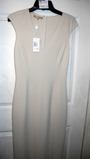 NEW Michael Kors Anastasi Virgin Wool V-Neck Long Dress Ivory Color Size 4 $1995