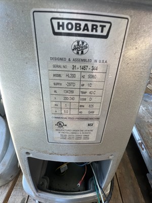 HOBART HL200 お値下げ交渉可