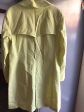 Marvin Richards Womens Off Yellow Colour Spring Trench Medium Pre-owned
