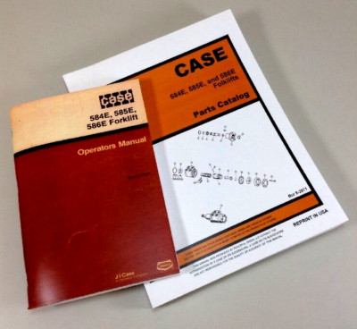 Case 584E 585E 586E Forklifts Fork Lift Operators Parts Manual Exploded Views