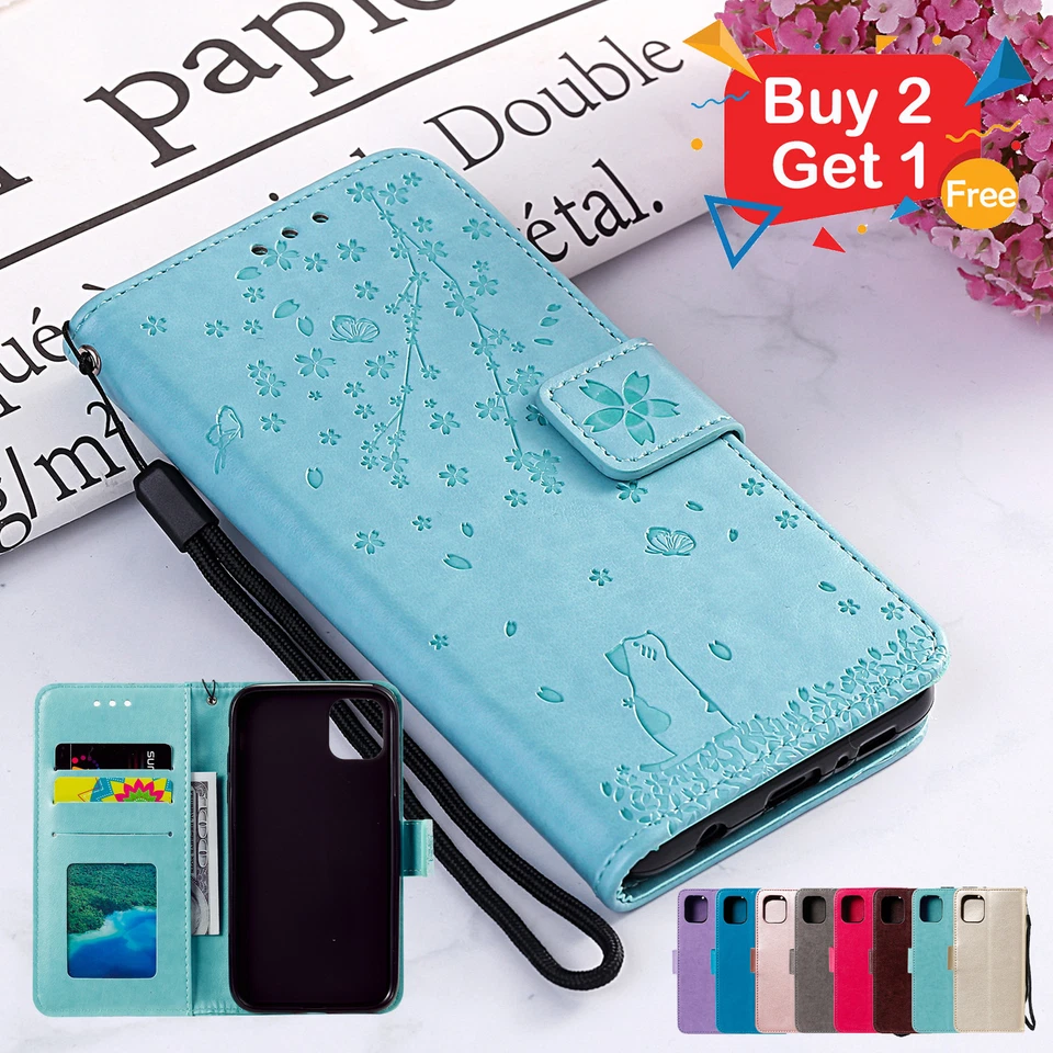 Women Leather Wallet Case Flip Cover For iPhone 14 15 Pro Max 13 12 11 XS XR 8 7 - Image 3 of 4