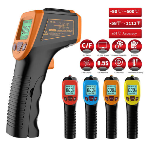 Digital infrared Thermometer IR laser Temperature Sensor 50~600C Pyrometer ix - Photo 1/20