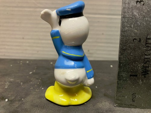 Vintage Walt Disney Productions Donald Duck Ceramic Figure 3" tiawan free shippi - Picture 2 of 5