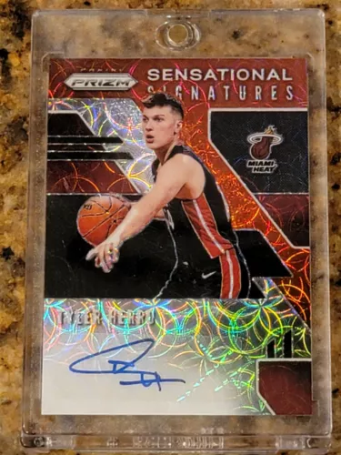 2019-20 Panini Prizm Choice Tyler Herro Sensational Signatures Rookie Auto Red 