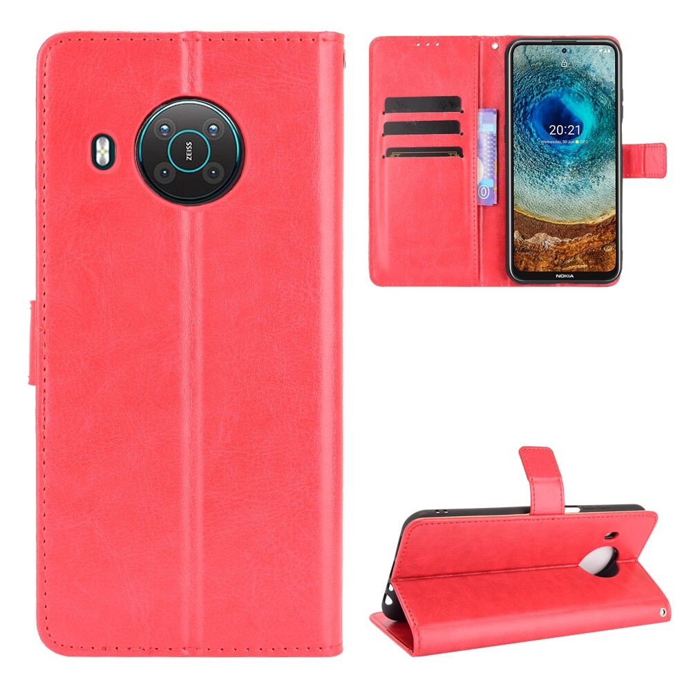 BRAND SET Cover Libro per Nokia X10/Nokia X20 Custodia Magnetica Flip Case Stile [Supporto Stand] [Carte Slot] Cover Portafoglio per Nokia X10/Nokia X20 (Marrone