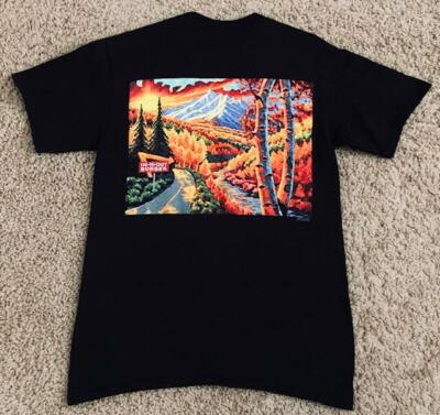 In N Out Burger Colorado Rocky Mountains Carl Bork Black T-Shirt Size S