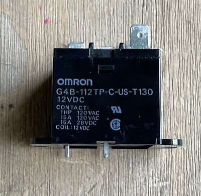 OMRON G4B-112TP-C-US-T130 POWER RELAY 12VDC 15A 3 PIN NEW NO PKG