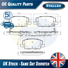 Fits Vauxhall Mokka 2012- 1.4 1.6 CDTi Brake Pads Set Front Stallex 42566753