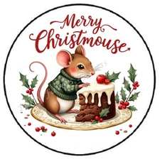MERRY CHRISTMOUSE MOUSE CHRISTMAS ENVELOPE SEALS LABELS STICKERS PARTY FAVORS