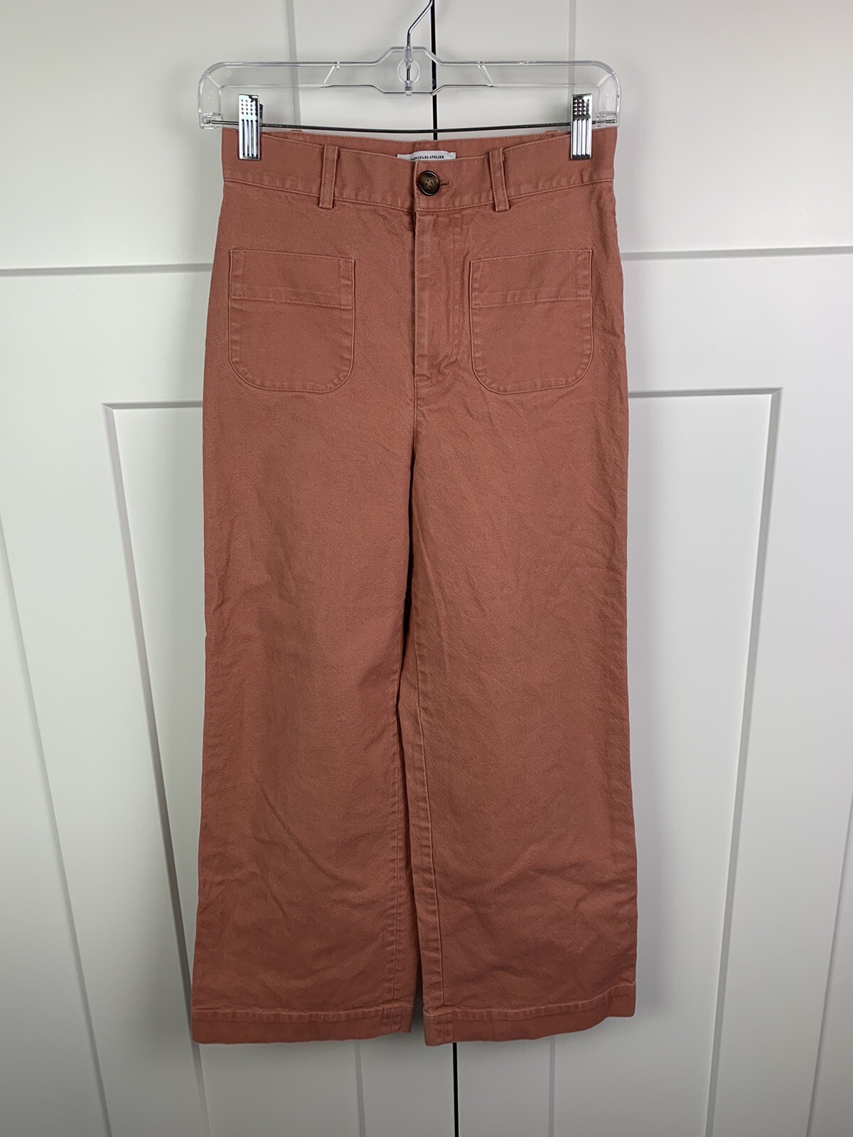 ALTRA & Other Stories Pantalone gamba larga rosa salmone vita alta taglia 4