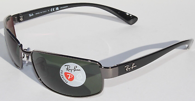 RAY-BAN RB3364 POLARIZED Sunglasses Gunmetal/Dark Green 004 RAY-BAN RB3364 POLARIZED Sunglasses Gunmetal/Dark Green 004