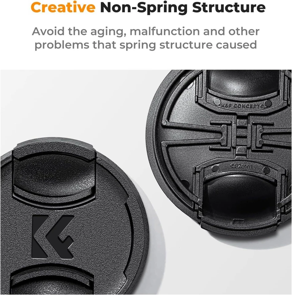K&F Concept Lens Cap Cover set for Nikon, Canon, Sony, Fujifilm Camera 37-82mm - Image 3 of 4