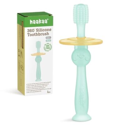 360° Baby Toothbrush with Suction Base - Gentle Cleaning for Toddler's Self-B...