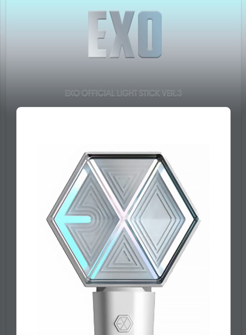 EXO OFFICIAL FAN LIGHT LIGHTSTICK VER 3.0 + Random Photo Card 1 | eBay
