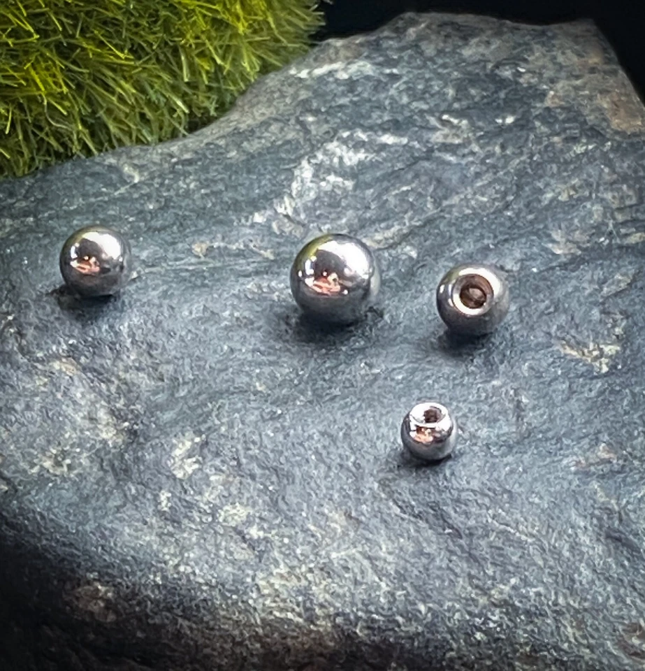 Piezas de repuesto para joyería corporal - 10pk bolas roscadas de titanio grado 23 Foto 4 de 4