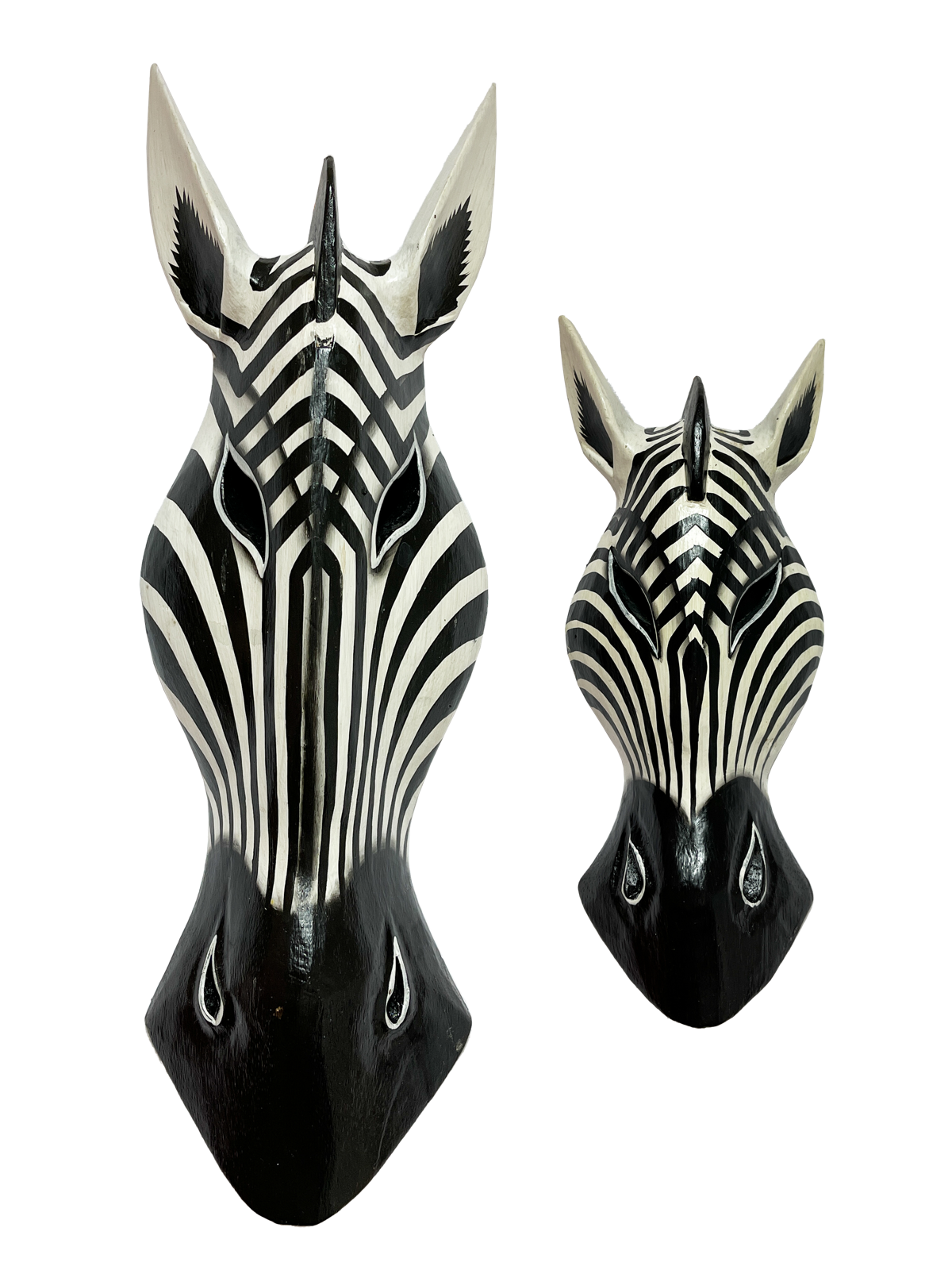 Wooden Zebra Mask Hand Carved Wall Hanging Various Sizes eBay