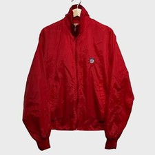 Vintage 1980s Logo 7 Red NFL Football Logo Coaches Jacket Windbreaker Large L