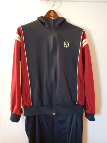 Sergio Tacchini Mens Red & Blue Track Suit Full Zip Jacket & Pants Sz US 44 36 - Picture 2 of 15