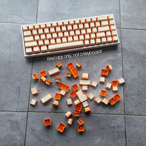 Cheese Yellow PBT Double Shot Pudding Keycaps Set OEM for Mechanical Keyboards - Picture 8 of 14