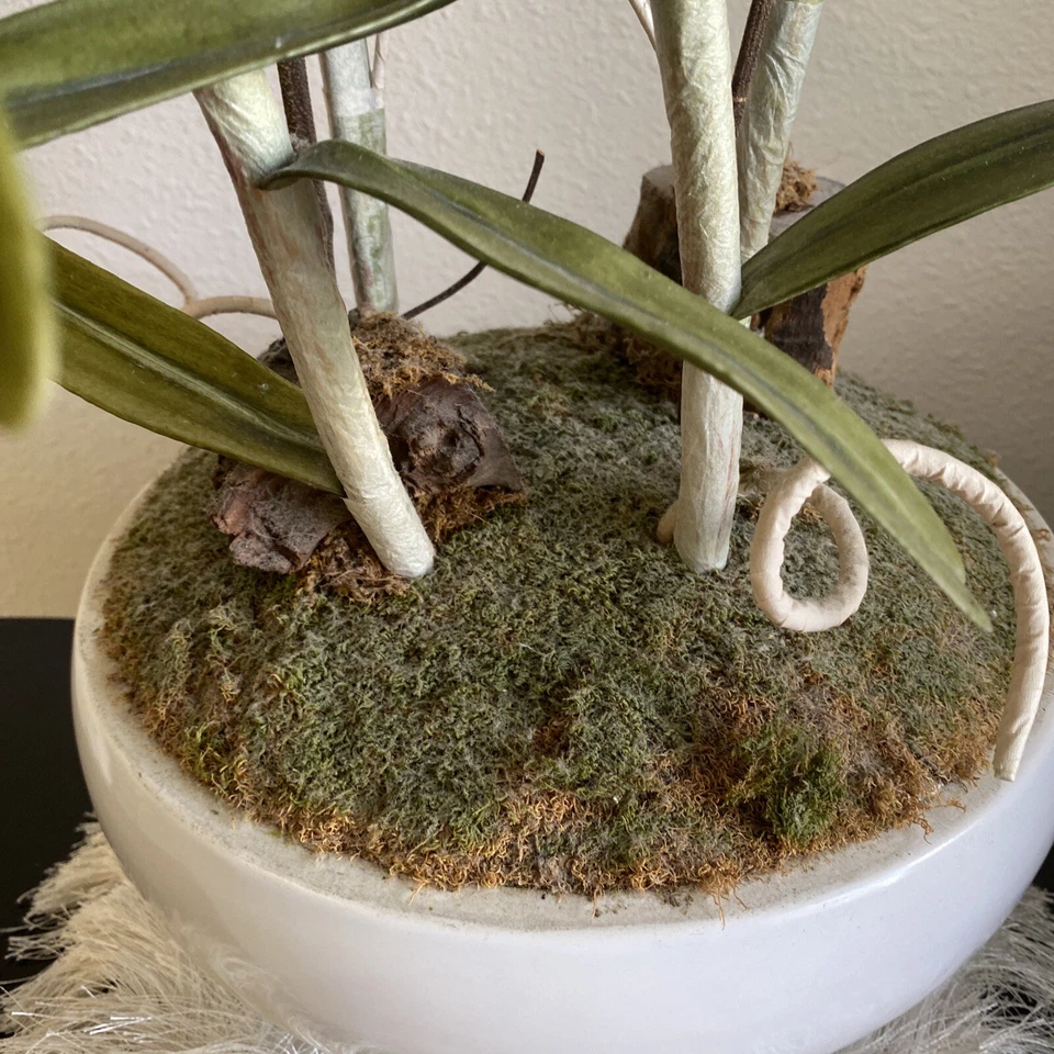 The CG Hunter Planta de Orquídea Blanca, Expositor de Flores Interior Artificial Premium 36" Foto 2 de 4