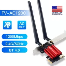 🔥SALE🔥AC1200 WiFi 5 PCIE WiFi Adapter Wireless Network Card-Fast Ship from USA