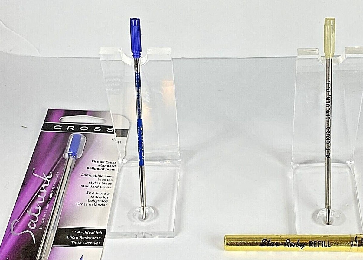 CROSS MED BLUE SATNINK or MED BLACK STAR-RUBY BALLPOINT REFILL