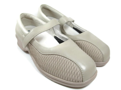 Propet Ped Rx 10 D Wide Beige Diabetic Orthopedic Mary Janes WPRX12