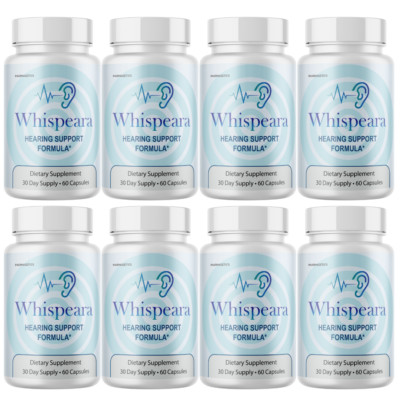 Whispeara Hearing Support Formula to Protect Neural Pathways - 8 Bottles