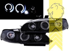 LED Angel Eyes Scheinwerfer für Honda Civic 5 Coupe Hatchback schwarz