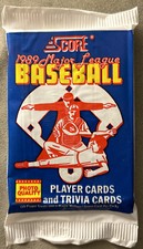 1989 Score Pack Tim Raines Expos (Top) Jim Adduci Brewers Rookie Card RC (Back)