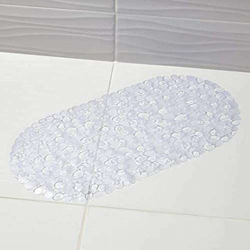 Clear Pebbles Bath Mat Non Slip AntiMould Secure Grip Oval Bath Shower Mat eBay
