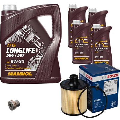 BOSCH Ölfilter 9 L MANNOL Longlife 504/507 5W-30 für Porsche Panamera 4.0 4S
