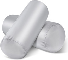 2 Packs round Neck Pillow Case Covers, 16X5.9Inch Cervical Neck Roll Pillow Cove