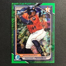 2024 Bowman Chrome Prospects Pascanel Ferreras Green Shimmer /99 1st Astros