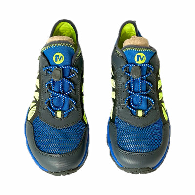 Merrell Hydro Run Unisex Kids Blue/Gray/Green Lace Up Sneakers US M3 UK 2 EU 34