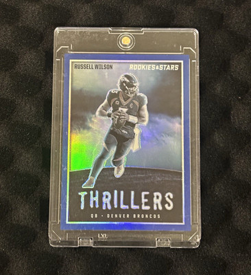 Panini 2023 Rookies & Stars Russell Wilson Thrillers TH-10 Blue Prizm /50