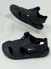 Nike Sunray Protect 2 Youth 943827-001 Black White Sandals Size 9C Toddler