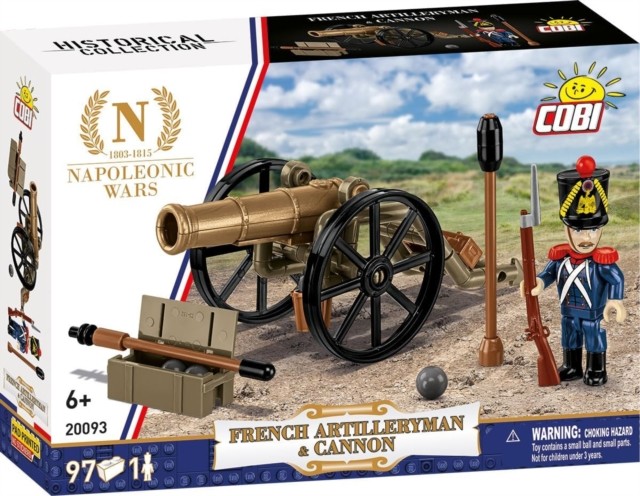 HC NW /20093/ FRENCH ARTILLERYMAN & CANNON 96 PCS (Toy)