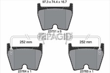 PAGID Bremsbelagsatz Scheibenbremse T1222N für VW PHAETON 3D1 3D2 3D3 3D4 3D6 R8
