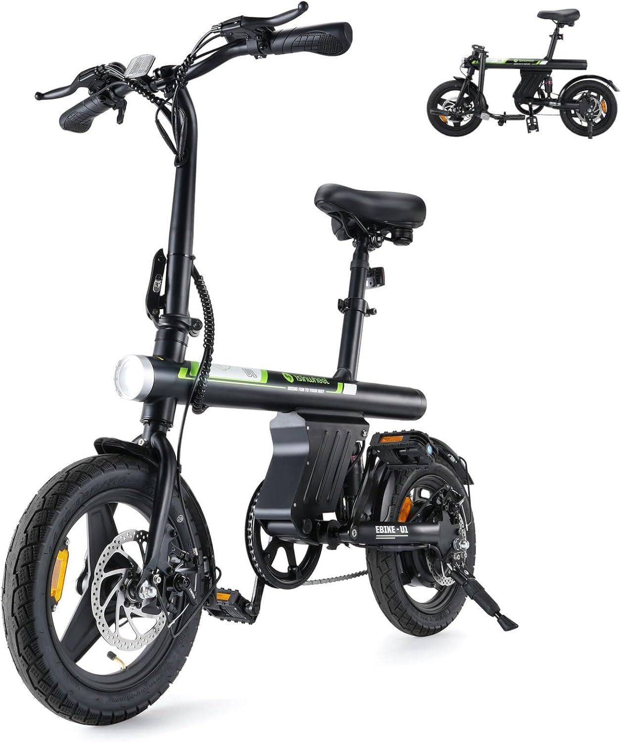 500W Folding Electric Bike for Adults 14 16 20 Inch 20 MPH E-Bike