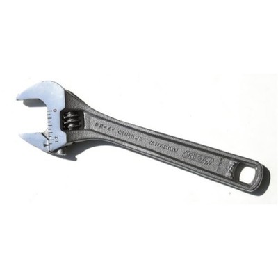 4 Ergonomic Adjustable Wrench, Triple-Chrome Finish, 92-4