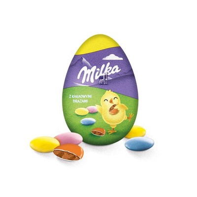 Milka Egg with Candy Covered Chocolates, 50g