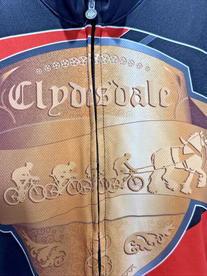 Camiseta deportiva de ciclismo Aero Tech Designs para hombre Clydesdale Hardy Drifter roja con cremallera 3XL Foto 2 de 4