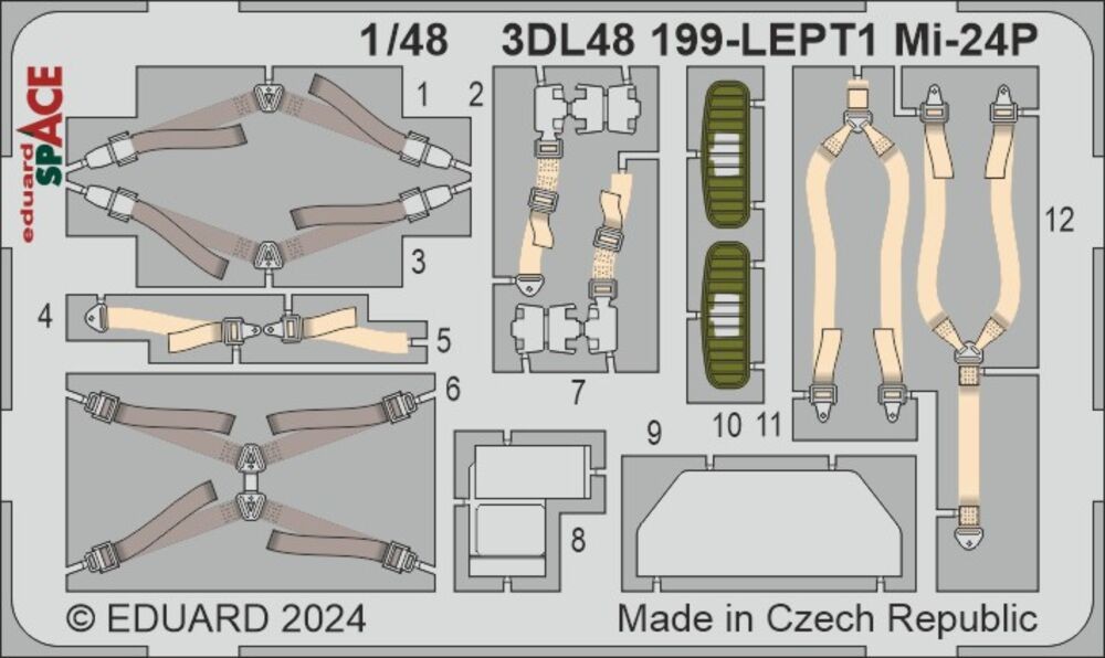 Eduard Accessories 3DL48199 - 1:48 Mi-24P Space - New