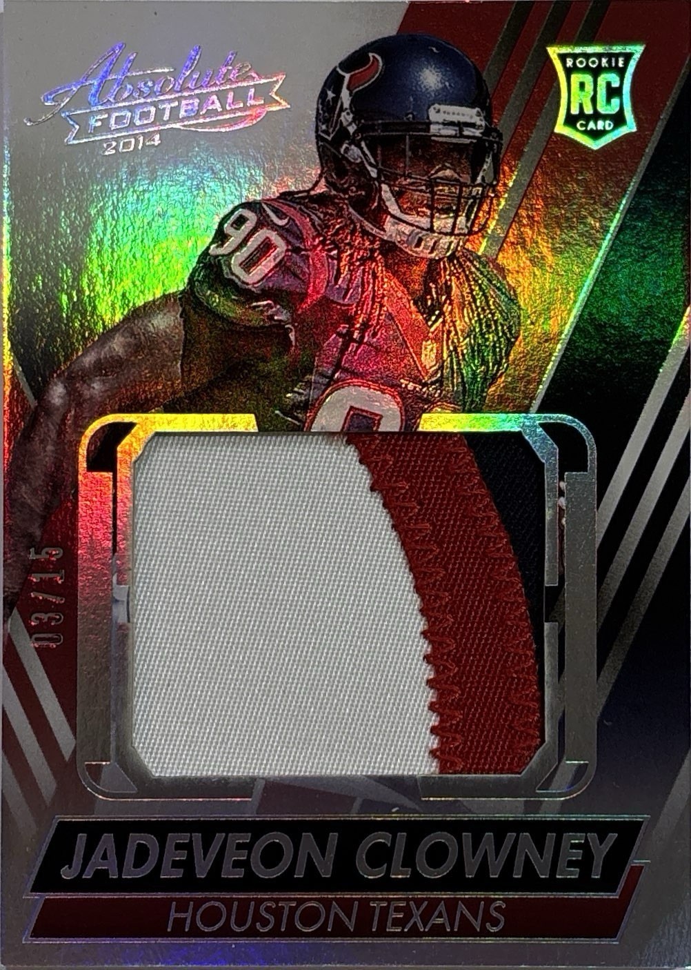 Jadeveon Clowney Panini Absolute Rookie Jersey Collection #JC Jumbo Patch