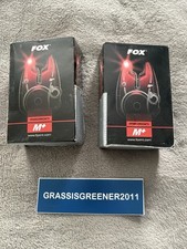 Fox M+ Bite Alarms X 2 Red LED’s Boxed Carp Fishing Tackle Old 🖼️