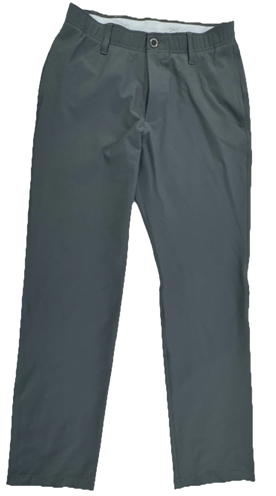 Under Armour Golf Pants Mens Tag 32x32 Fits 30x32 Gray Flat Front Casual