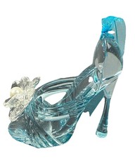 Cinderella Glass Slipper Ornament Blue Acrylic Christmas Holiday 4  